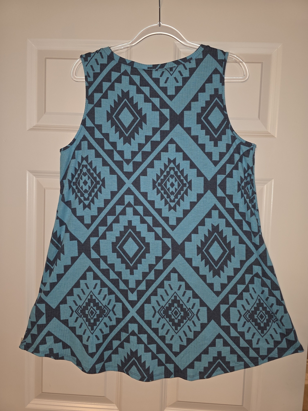 LuLaRoe KristinaTank NWT Teal and Black Geometric Retail$32 - Picture 2 of 4